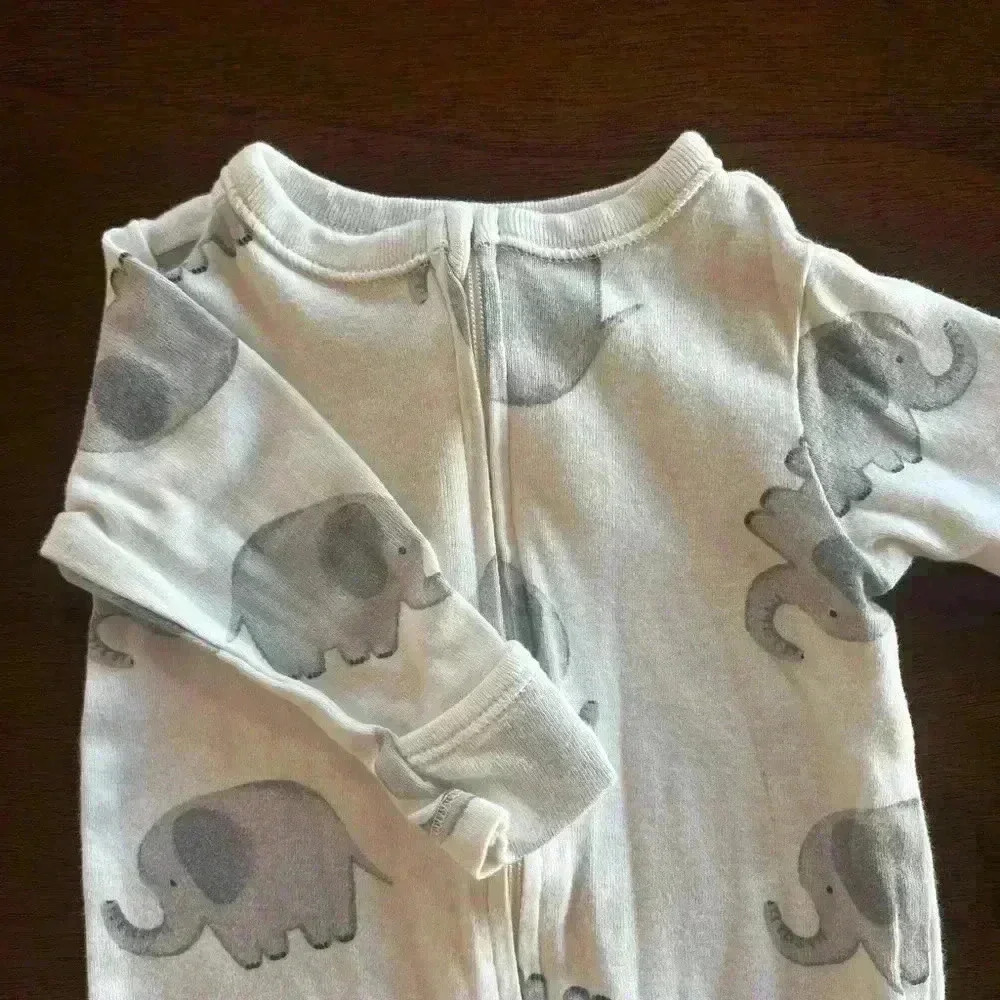 OLD NAVY. Lot of 3 Baby Boy Pajamas Long Sleeve 0-3 Months - Picture 10 of 16